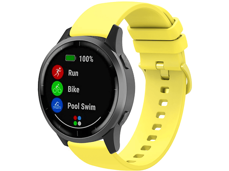 KÖNIG DESIGN Uhrenarmband Silikon, Ersatzarmband, Samsung, Galaxy Watch 5, Gelb | Smartwatch Armbänder