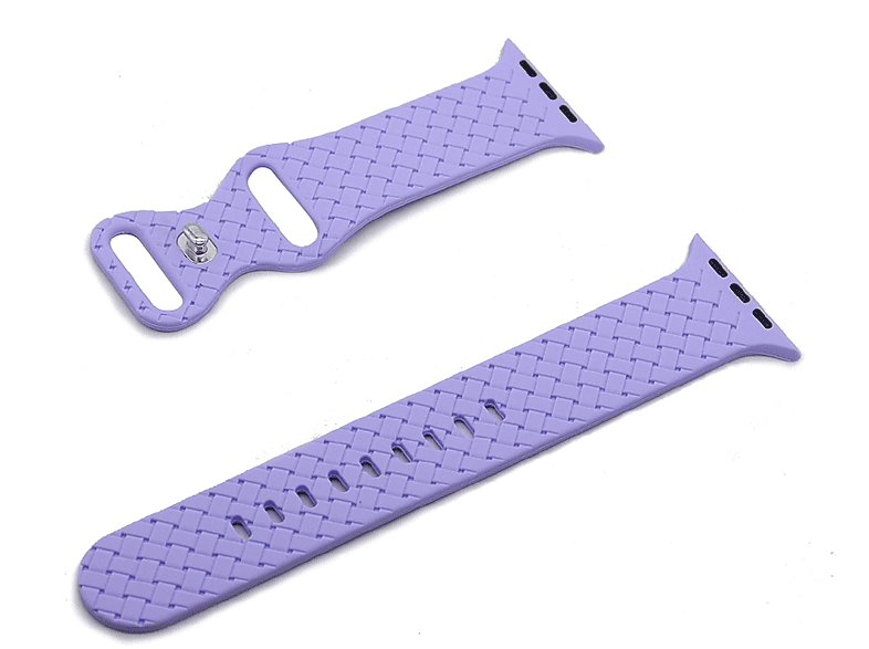 KÖNIG DESIGN Uhrenarmband Silikon, Ersatzarmband, Apple, Watch Modelle 42 mm, 44 mm, 45 mm, Violett