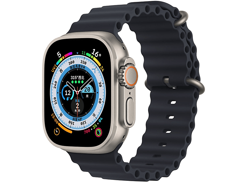 KÖNIG DESIGN Uhrenarmband Mitternacht Nylon, Watch Ultra 49 Apple, Ersatzarmband, mm