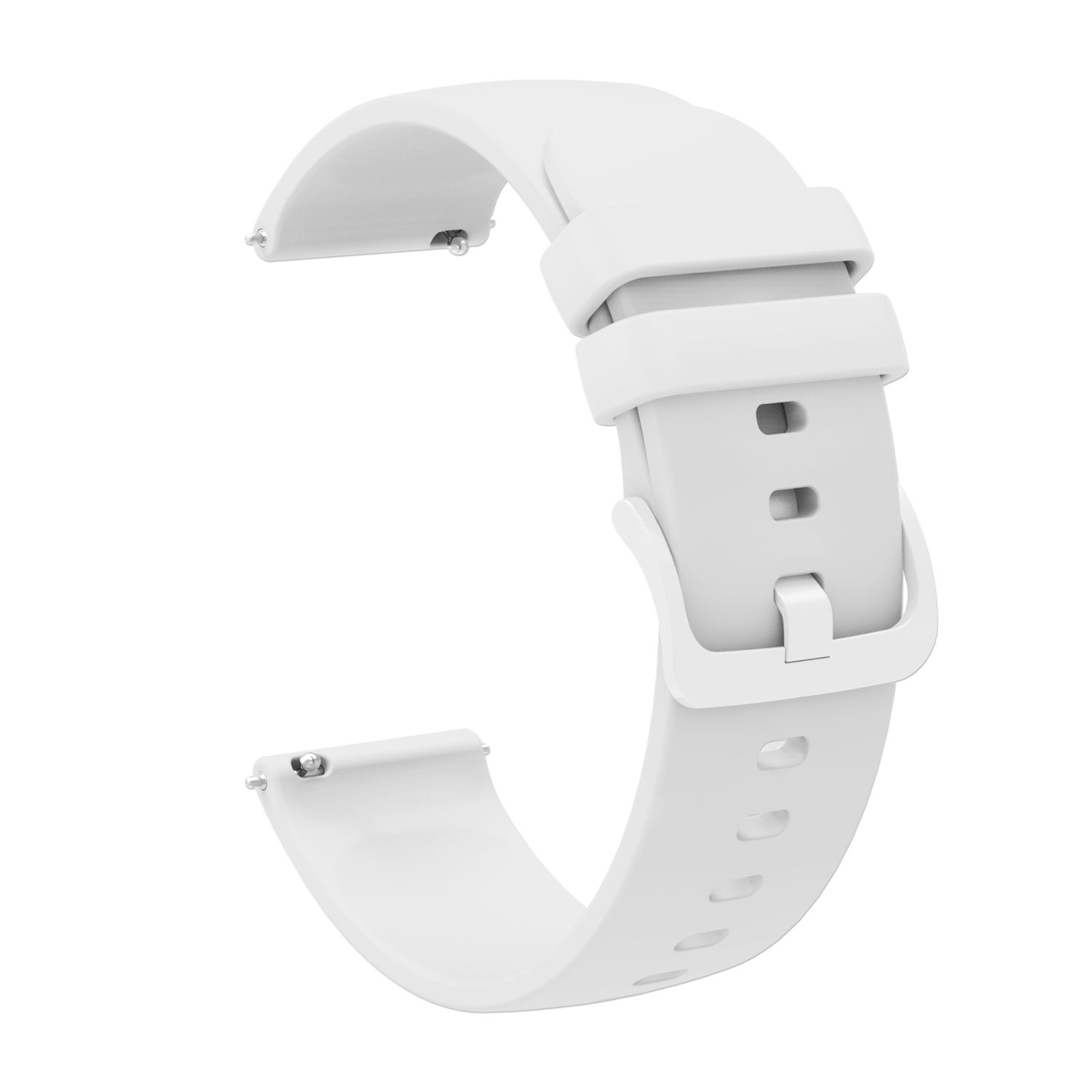 KÖNIG DESIGN 5, Uhrenarmband Silikon, Weiß Ersatzarmband, Samsung, Galaxy Watch