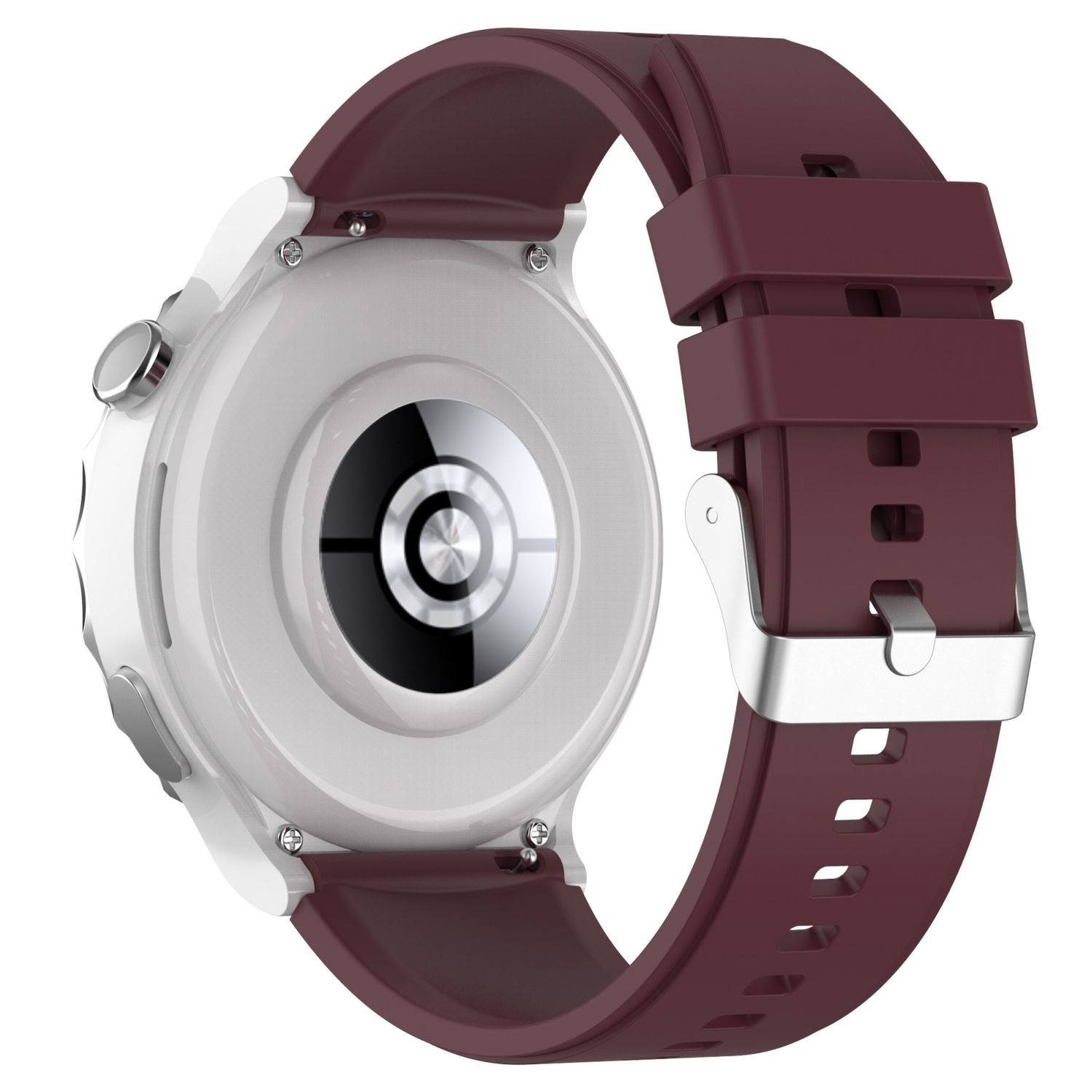 KÖNIG 43mm, GT Pro Weinrot Huawei, Uhrenarmband Silikon, DESIGN Watch Ersatzarmband, 3