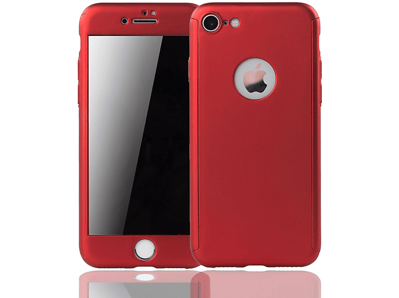 KÖNIG DESIGN Handyhülle 360 Grad Schutz, Full Cover, Apple, iPhone 6 / 6s Plus, Rot