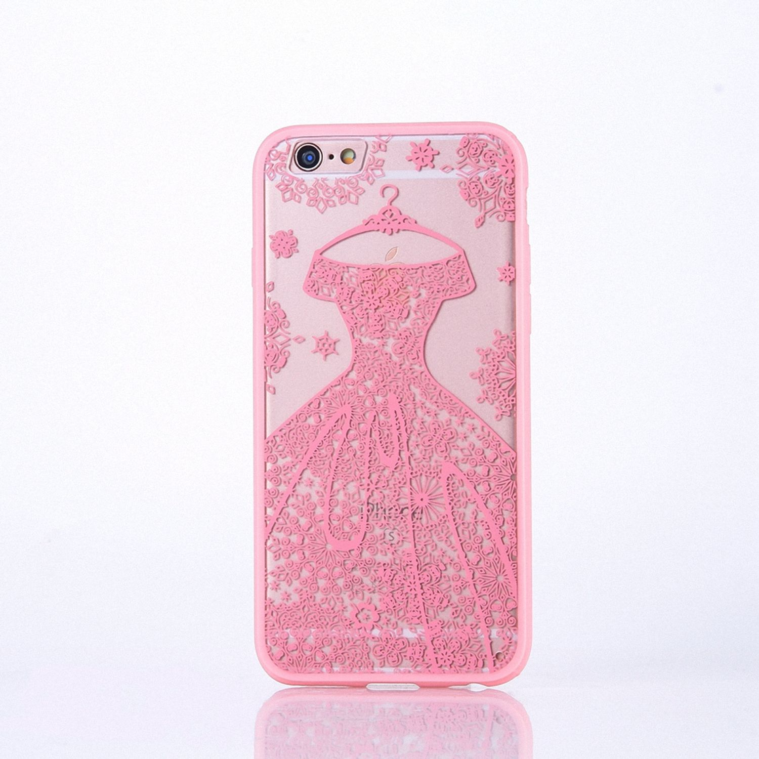DESIGN KÖNIG Rosa Apple, Plus, Backcover, Handyhülle, 8 iPhone