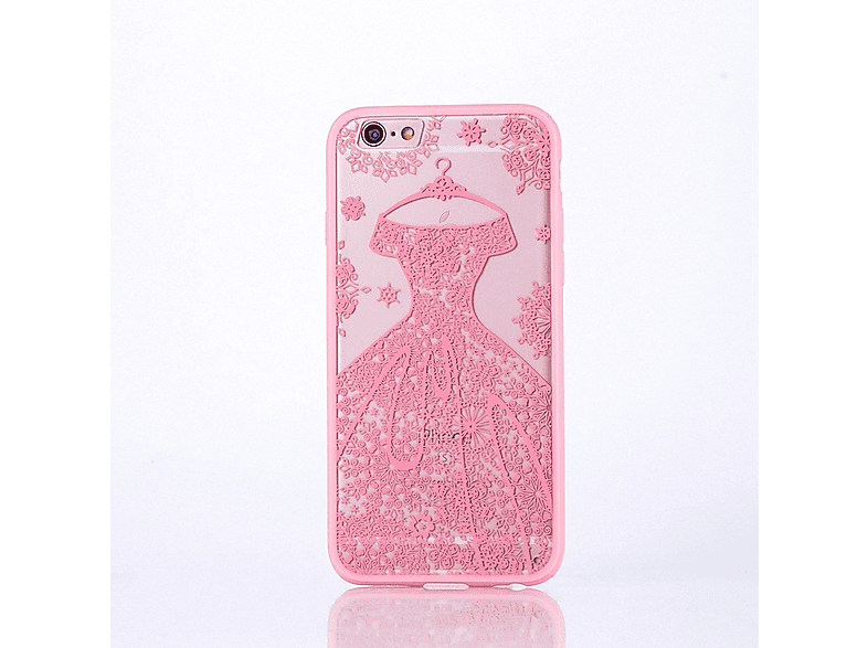 DESIGN KÖNIG Rosa Apple, Plus, Backcover, Handyhülle, 8 iPhone