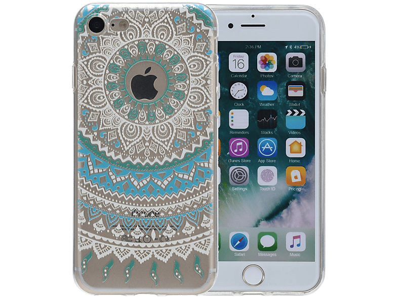 8, Apple, iPhone Backcover, KÖNIG Blau Handyhülle, DESIGN