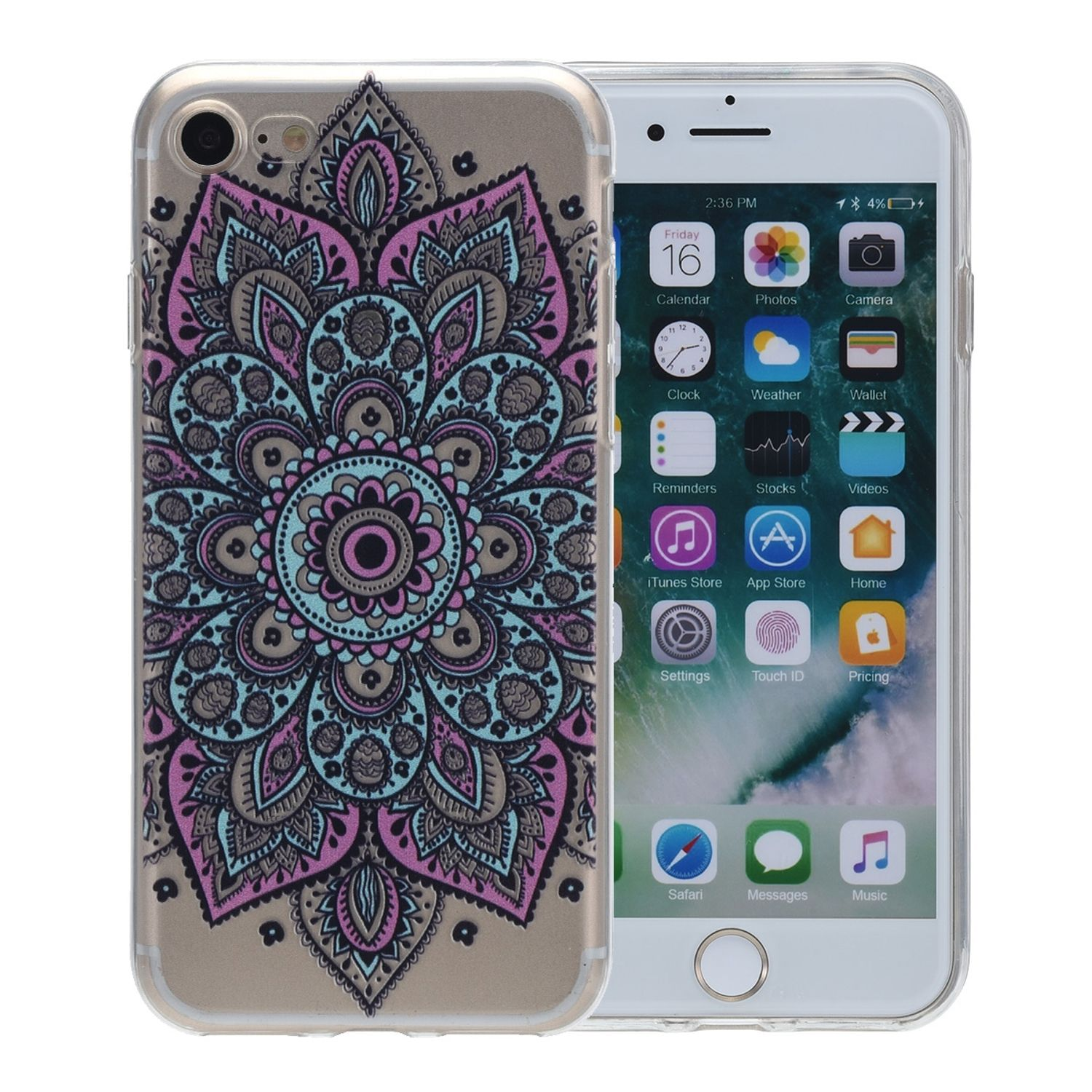 Mehrfarbig iPhone 8 Plus, KÖNIG Apple, Backcover, DESIGN Handyhülle,