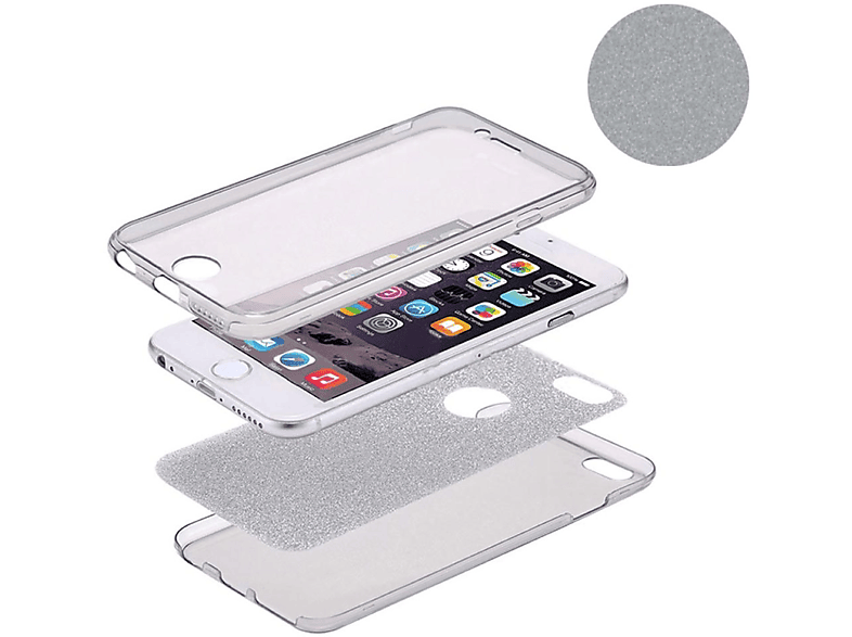 KÖNIG DESIGN Handyhülle, Backcover, Apple, iPhone 7 Plus / 8 Plus, Grau