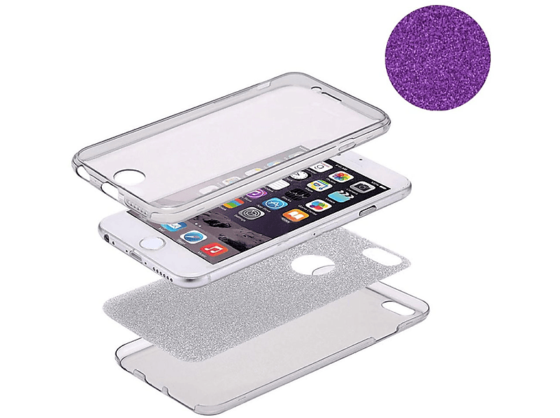 KÖNIG DESIGN Handyhülle, Backcover, / 6 Violett Plus IPhone Plus, 6s Apple