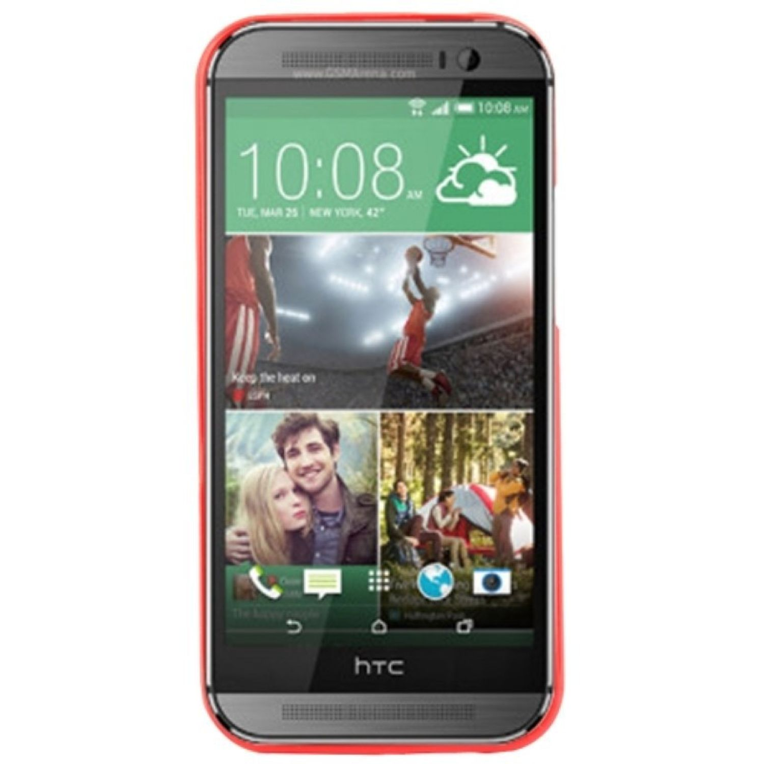 M8, KÖNIG One Rot Backcover, HTC, Handyhülle, DESIGN