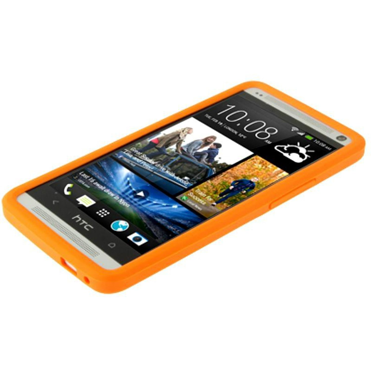 KÖNIG Handyhülle, HTC, One, Orange DESIGN Backcover,