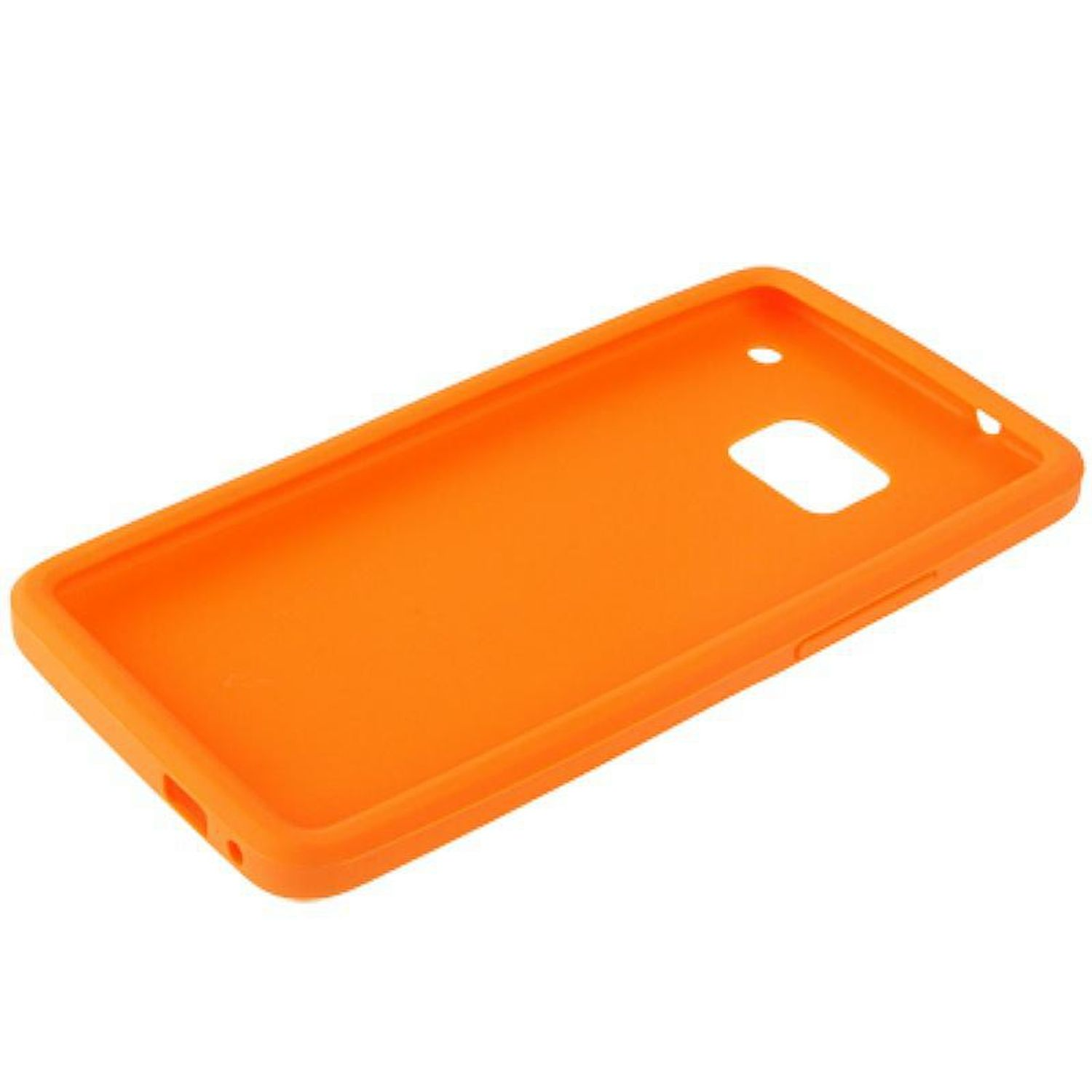 KÖNIG DESIGN One, HTC, Handyhülle, Orange Backcover