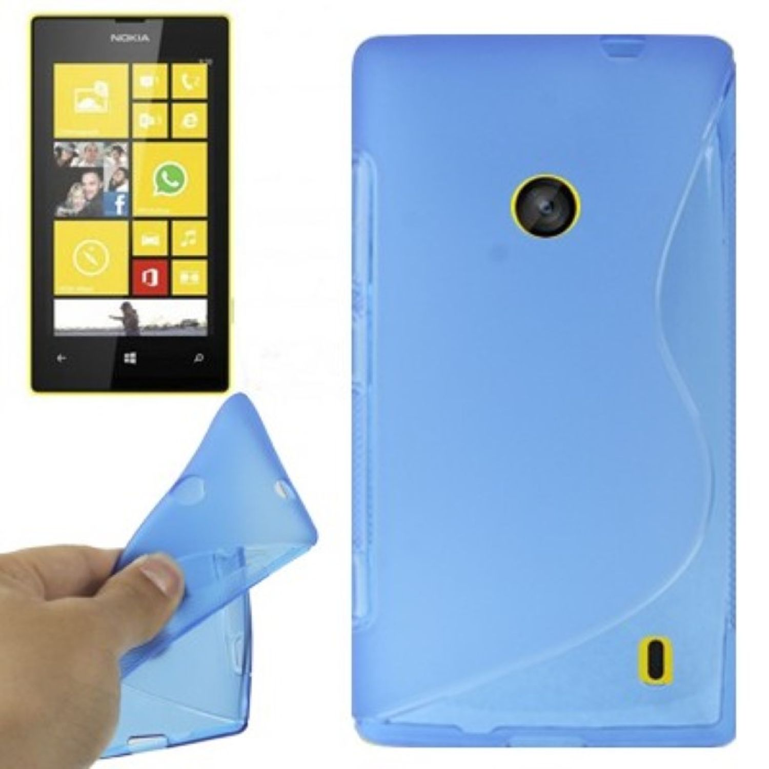 Backcover, Nokia, 520, KÖNIG Blau Lumia Handyhülle, DESIGN