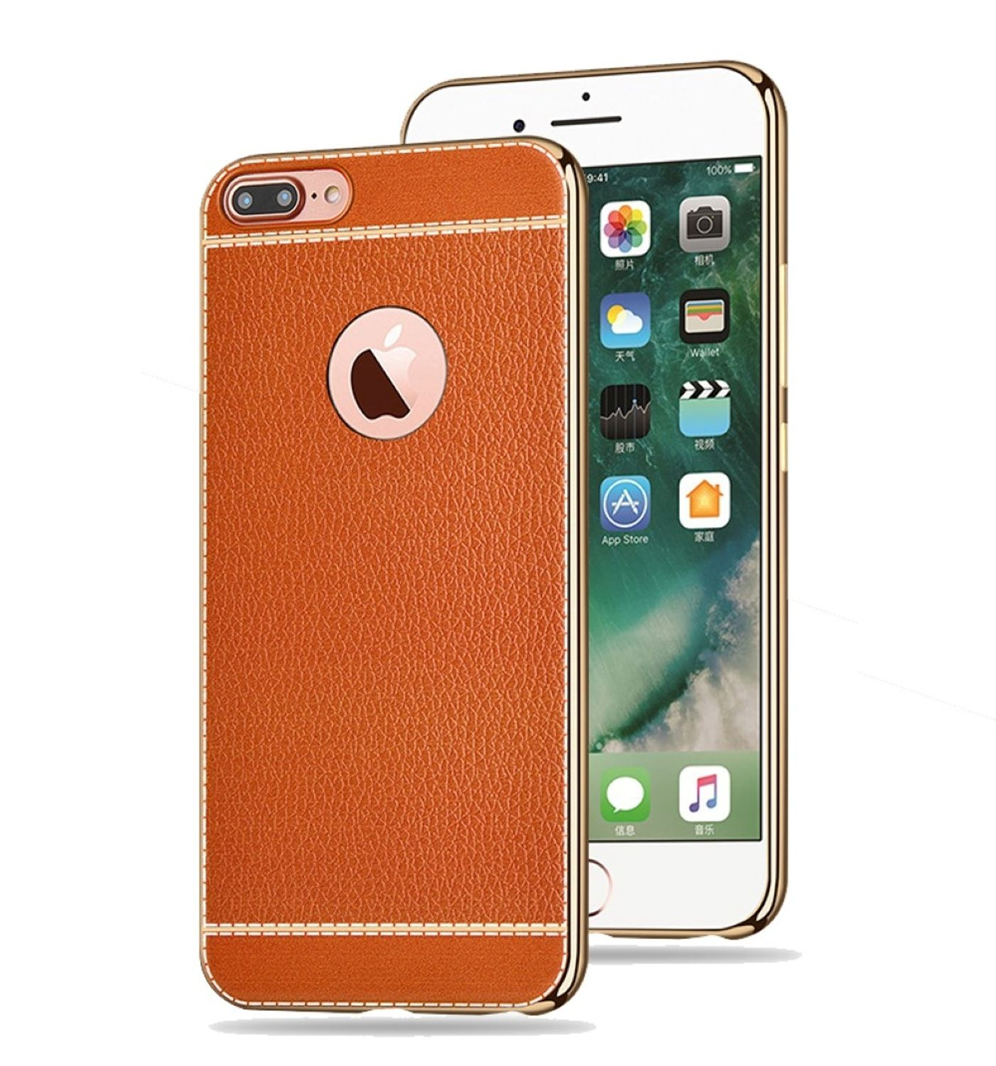 iPhone Braun Plus, 8 KÖNIG Backcover, DESIGN Apple, Handyhülle,