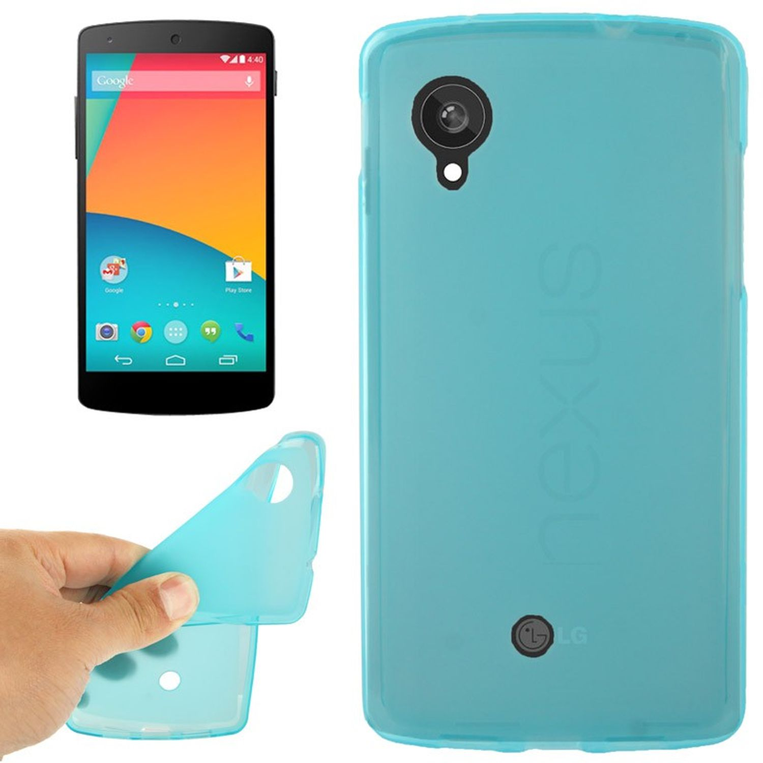 KÖNIG DESIGN Backcover, 5, LG, Blau Handyhülle, Nexus