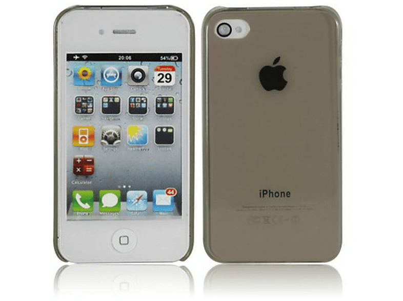 KÖNIG DESIGN Handyhülle, Backcover, Apple, iPhone 4 / 4s, Grau