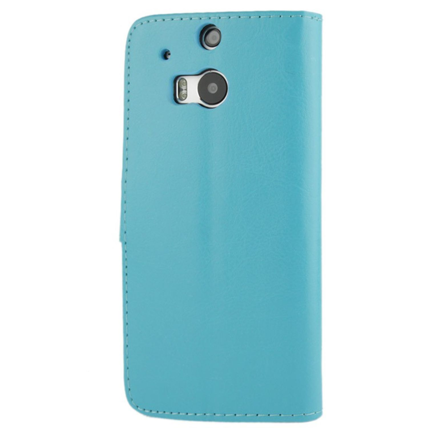 Blaue Handyhülle mit Kamera- und Lautsprecherausschnitten.