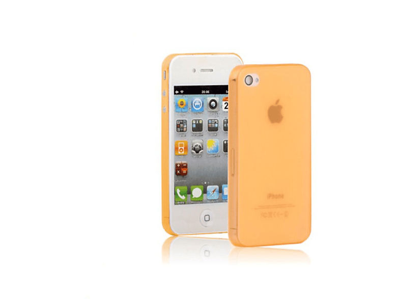 4s, KÖNIG Backcover, / Apple, iPhone Orange 4 Handyhülle, DESIGN