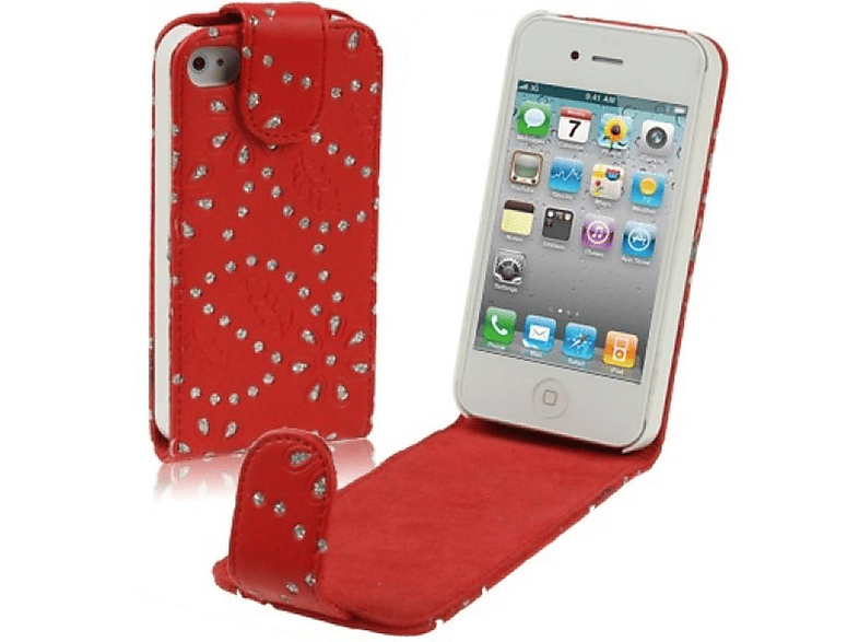 KÖNIG DESIGN Handyhülle, Backcover, Apple, iPhone 4 / 4s, Rot