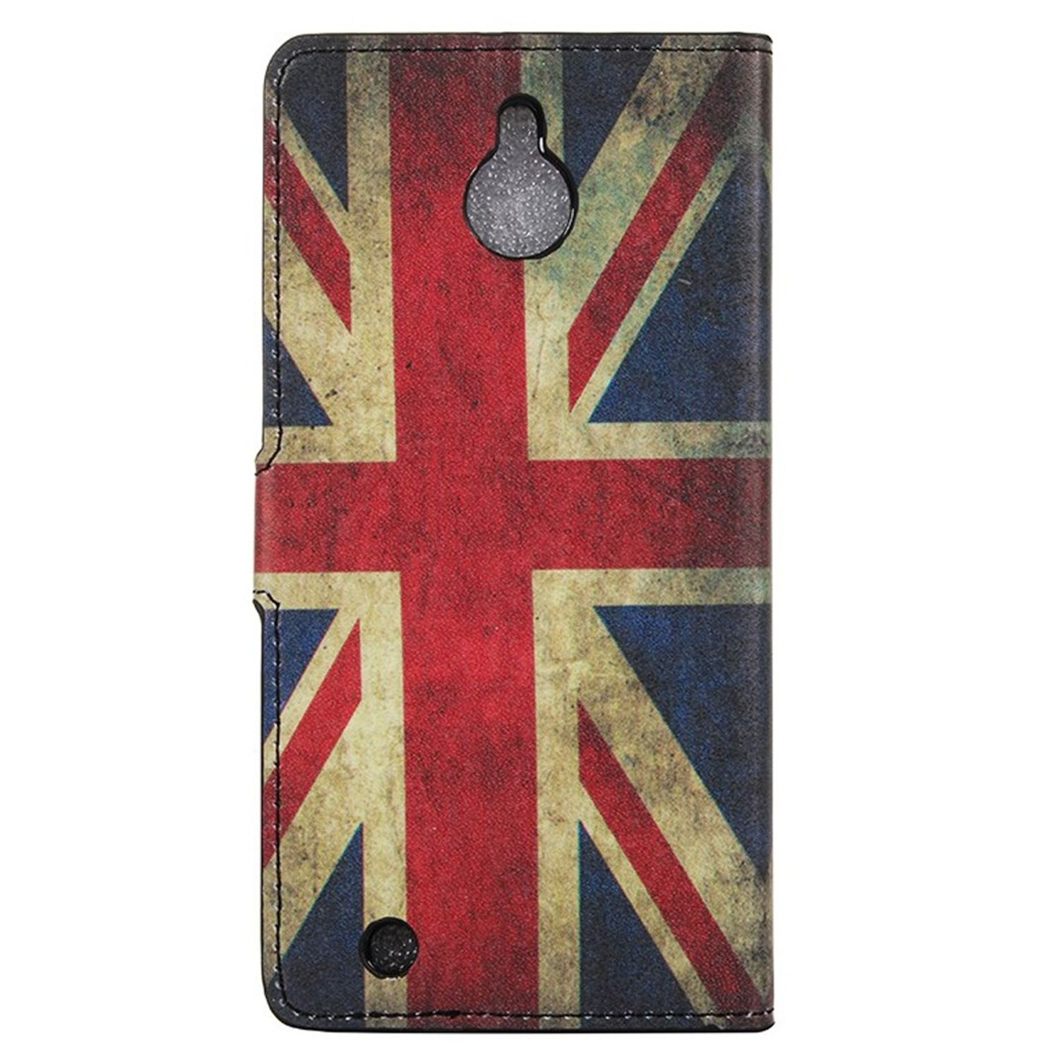 Handyhülle mit UK-Flaggen-Design. Weißer Hintergrund.