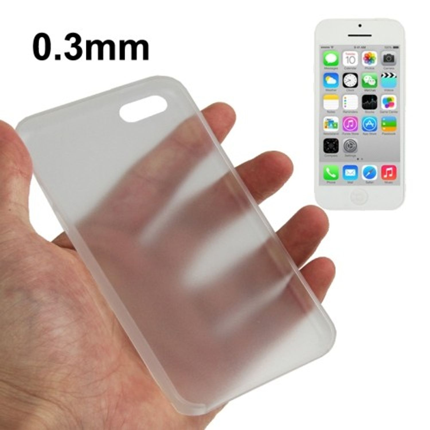 Backcover, Transparent Handyhülle, KÖNIG iPhone DESIGN 5c, Apple,