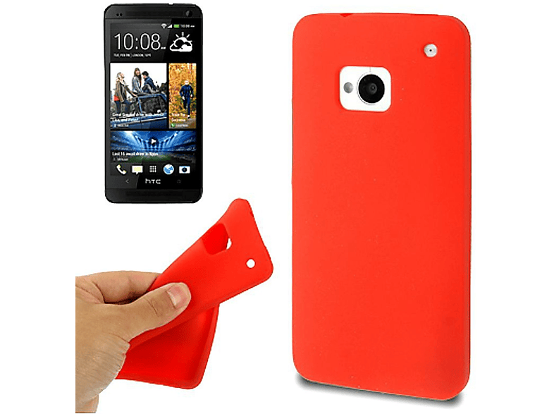 KÖNIG DESIGN Handyhülle, HTC, One, Rot Backcover