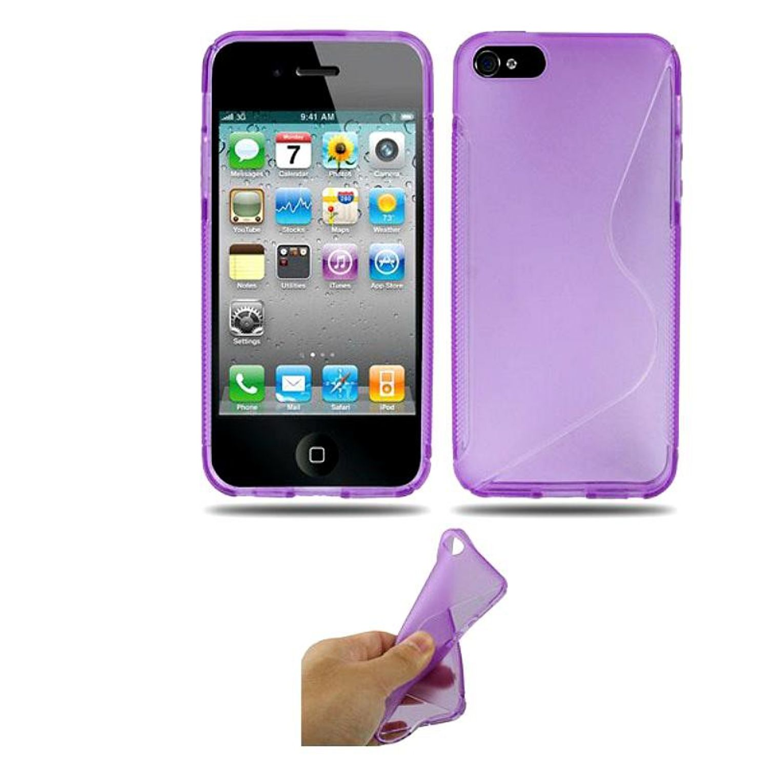 KÖNIG DESIGN Handyhülle, Backcover, Apple, 5s 5 iPhone / Violett / SE
