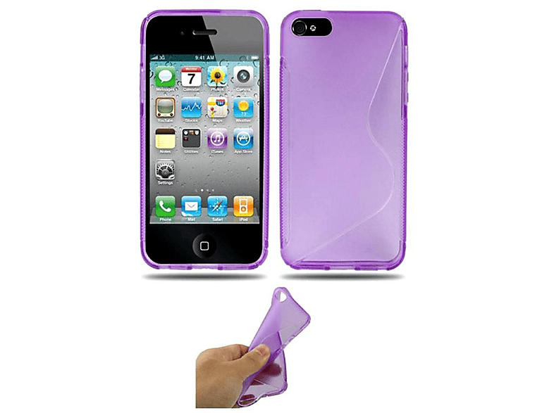 KÖNIG DESIGN Handyhülle, Backcover, Apple, 5s 5 iPhone / Violett / SE