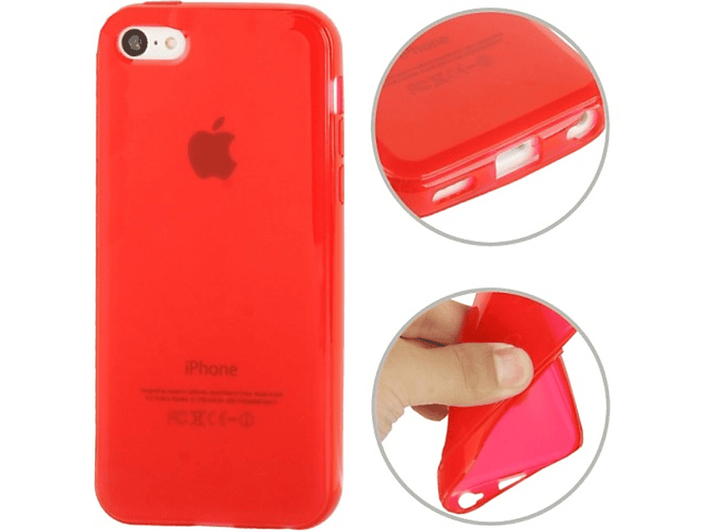 KÖNIG DESIGN Handyhülle, Backcover, Apple, iPhone 5c, Rot | Backcover