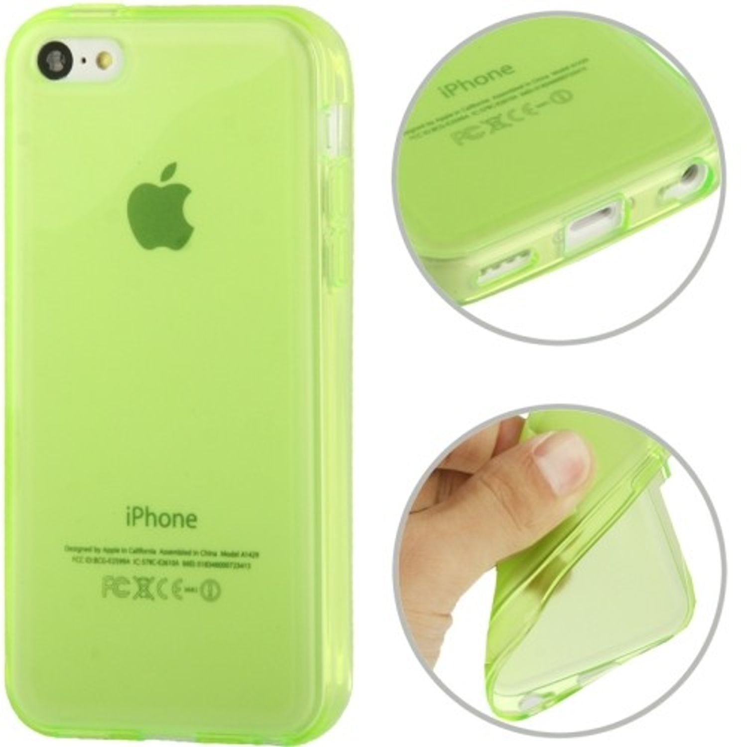 5c, Backcover, Handyhülle, Grün Apple, KÖNIG iPhone DESIGN