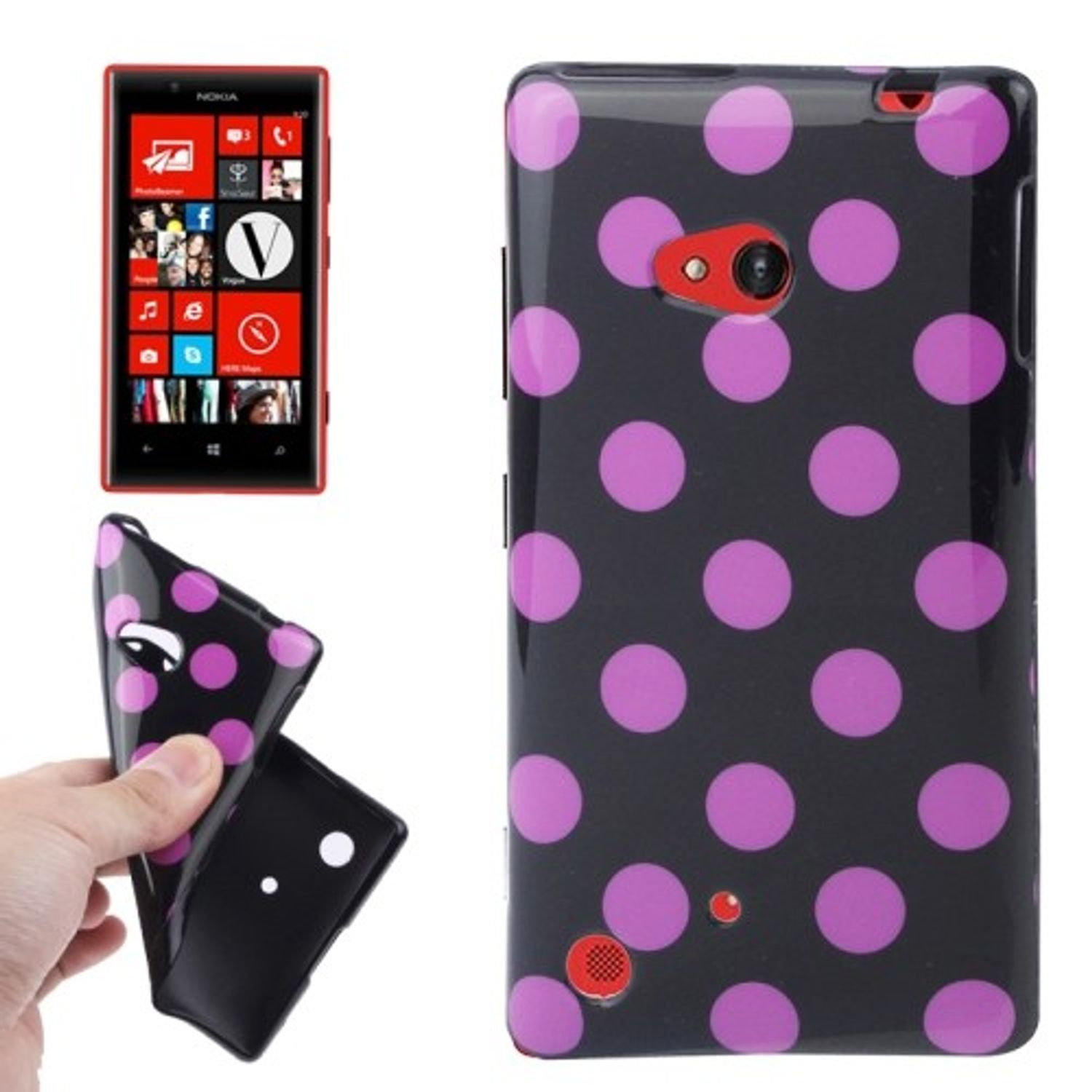 KÖNIG DESIGN Lumia Backcover, Schwarz Nokia, Handyhülle, 720