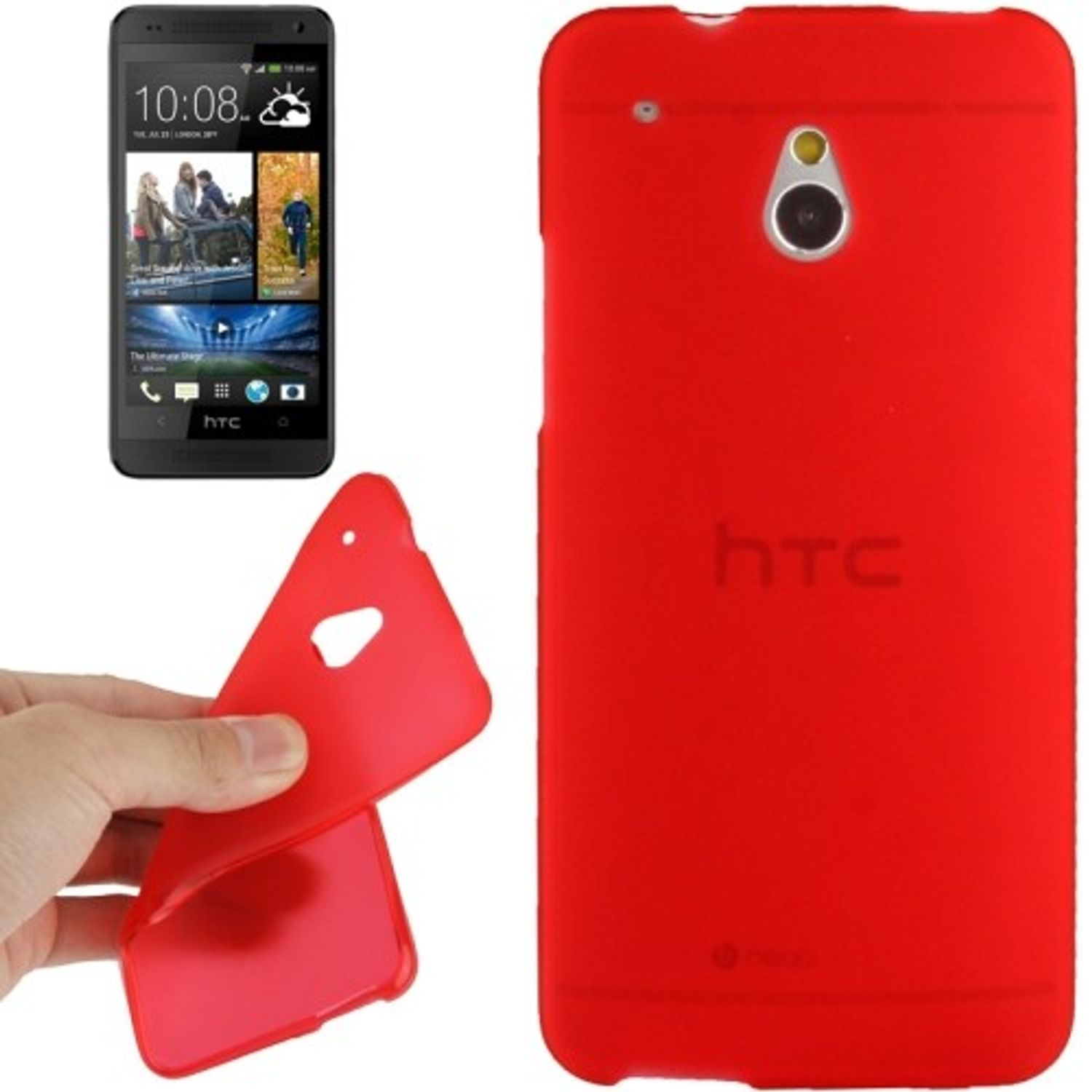 Handyhülle, HTC, DESIGN One KÖNIG Rot Backcover, Mini,