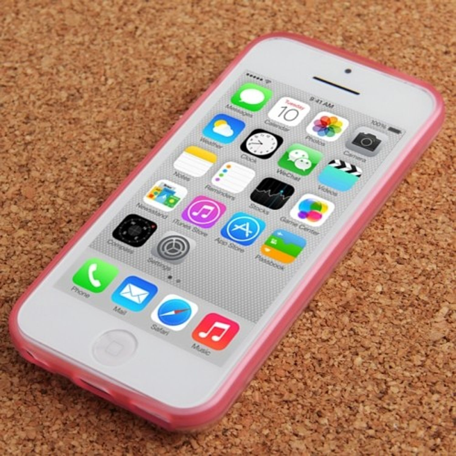 KÖNIG DESIGN Handyhülle, iPhone 5c, Backcover, Rosa Apple