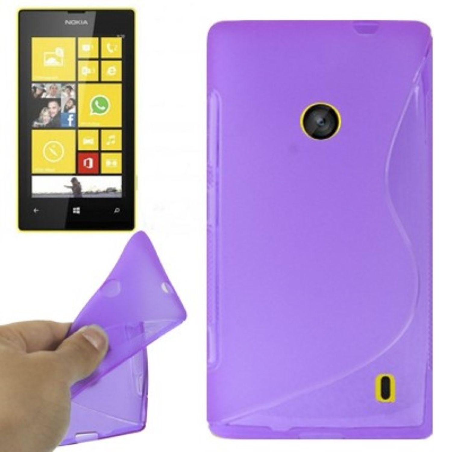 KÖNIG DESIGN Handyhülle, Backcover, Nokia, Lumia Violett 520