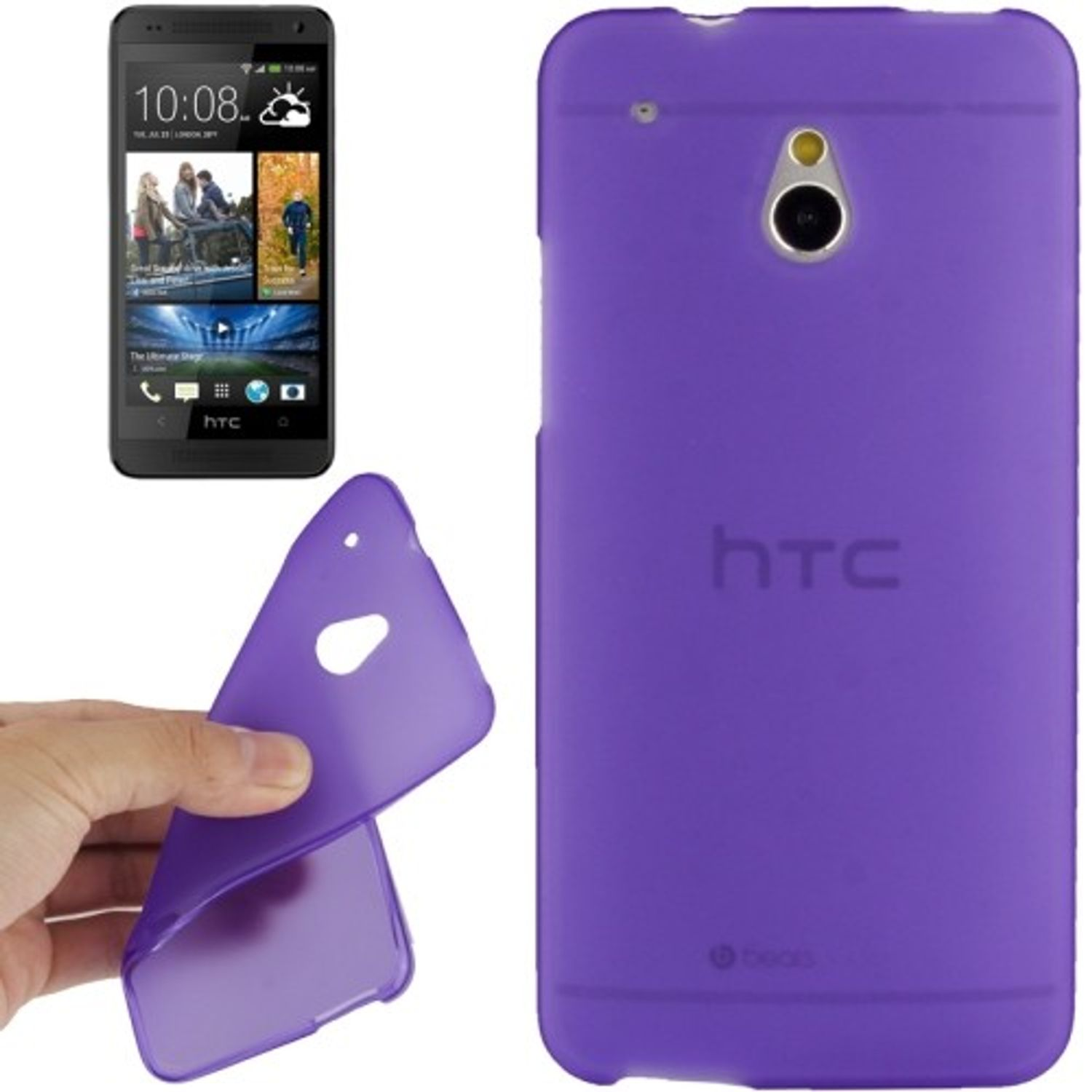 KÖNIG DESIGN Mini, Handyhülle, Violett HTC, One Backcover