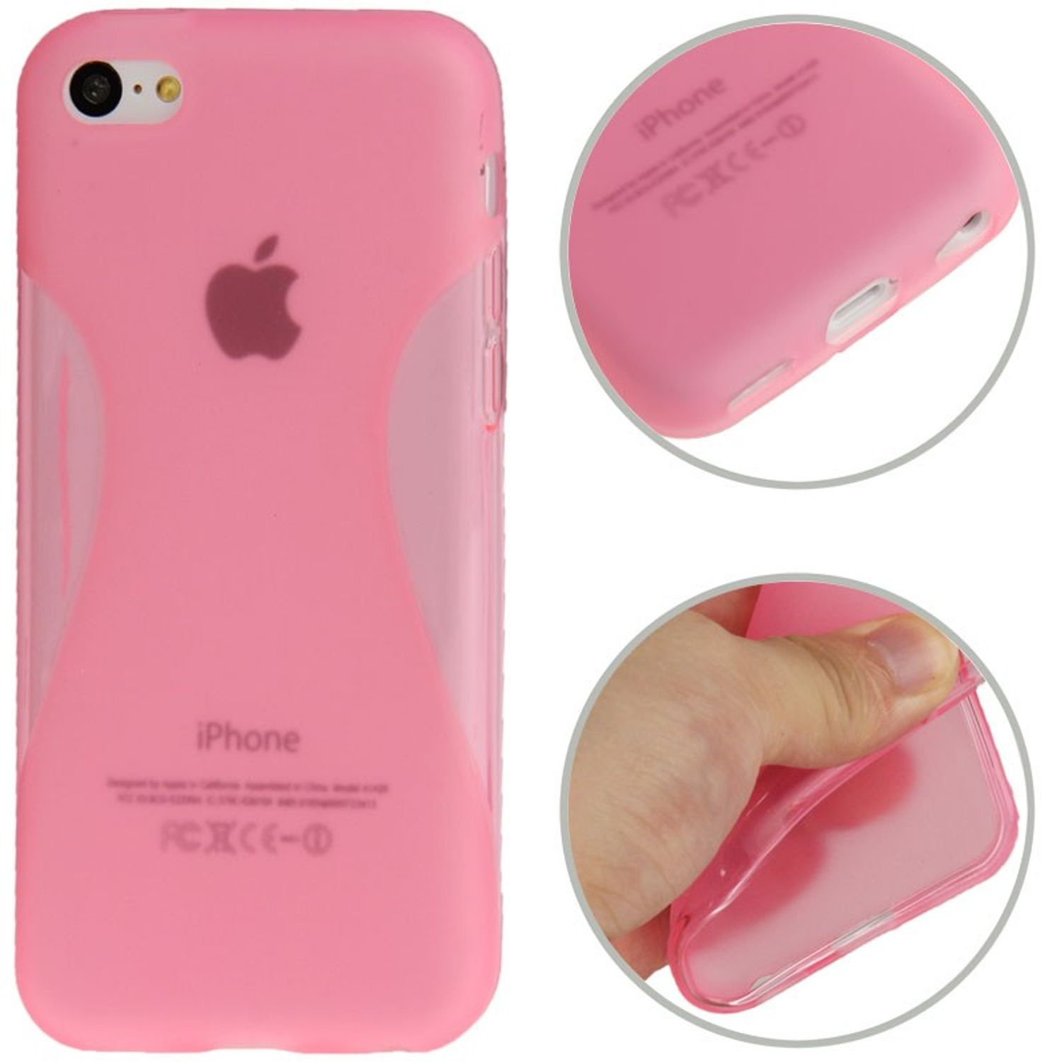 KÖNIG DESIGN Handyhülle, Backcover, Apple, 5c, Rosa iPhone