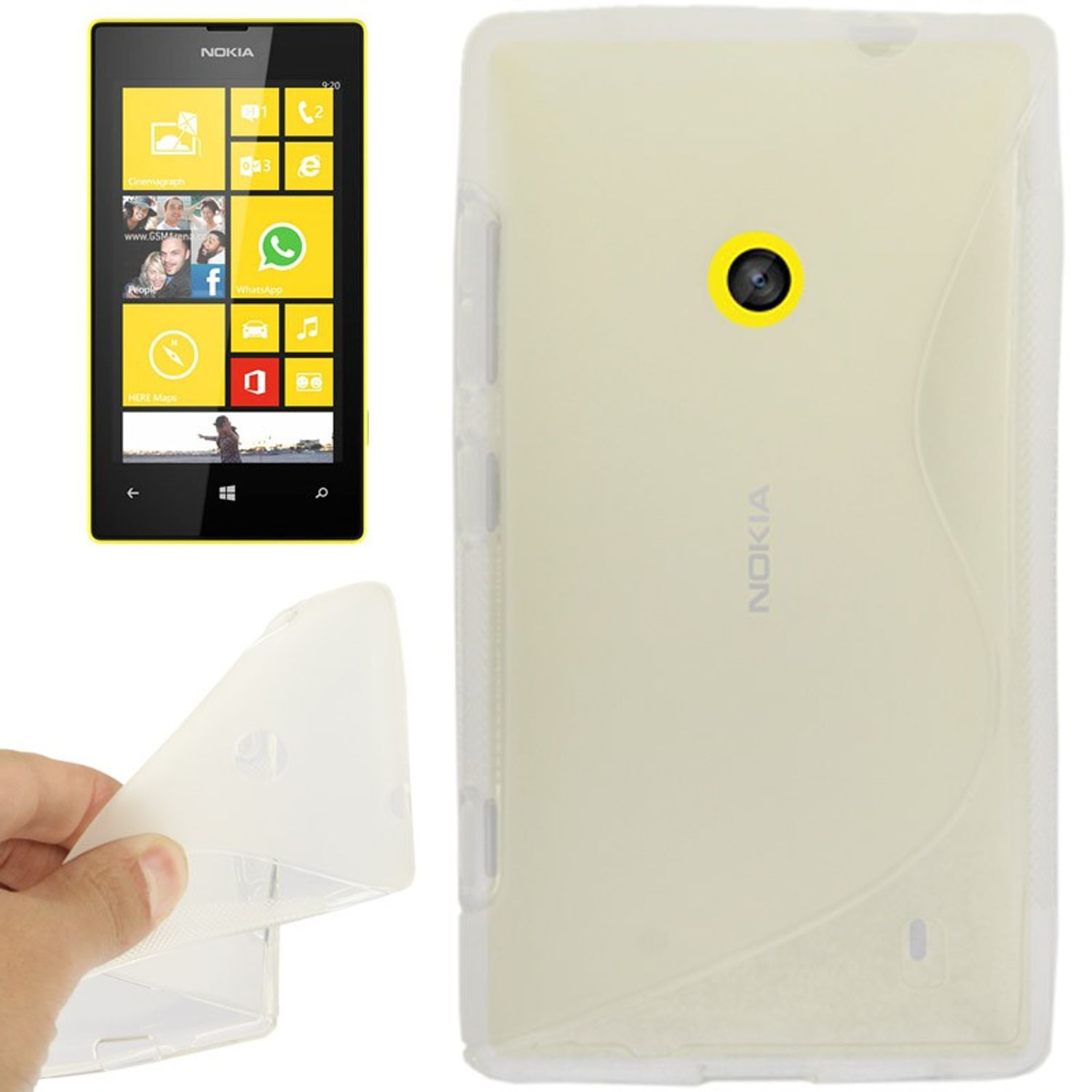 Backcover, Lumia 520, DESIGN Nokia, KÖNIG Handyhülle, Transparent