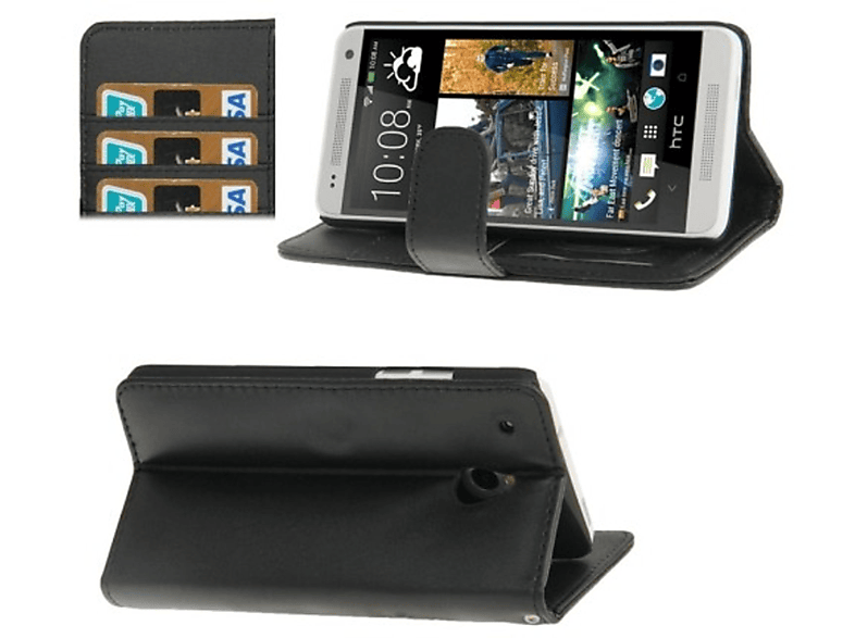 Schwarz HTC, One Handyhülle, DESIGN Mini, Backcover, KÖNIG