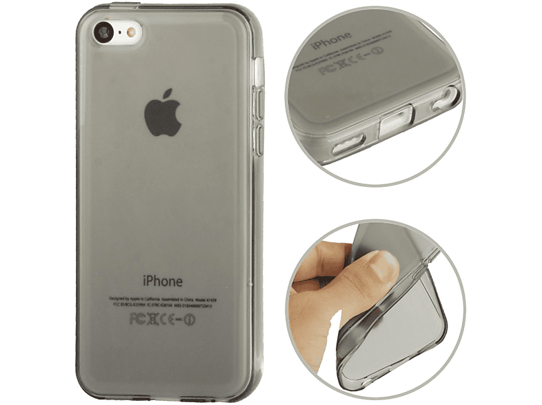 5c, iPhone DESIGN KÖNIG Backcover, Handyhülle, Apple, Grau