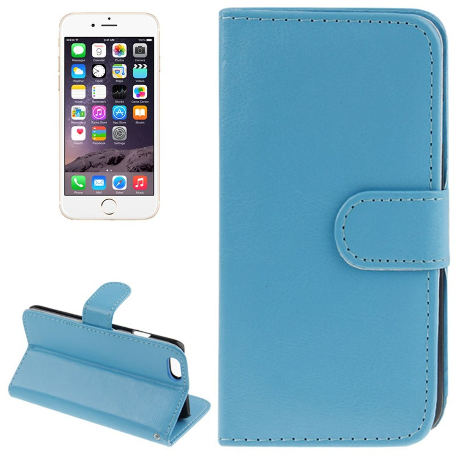 6 IPhone 6s KÖNIG Plus, Blau Handyhülle, / Backcover, DESIGN Apple, Plus