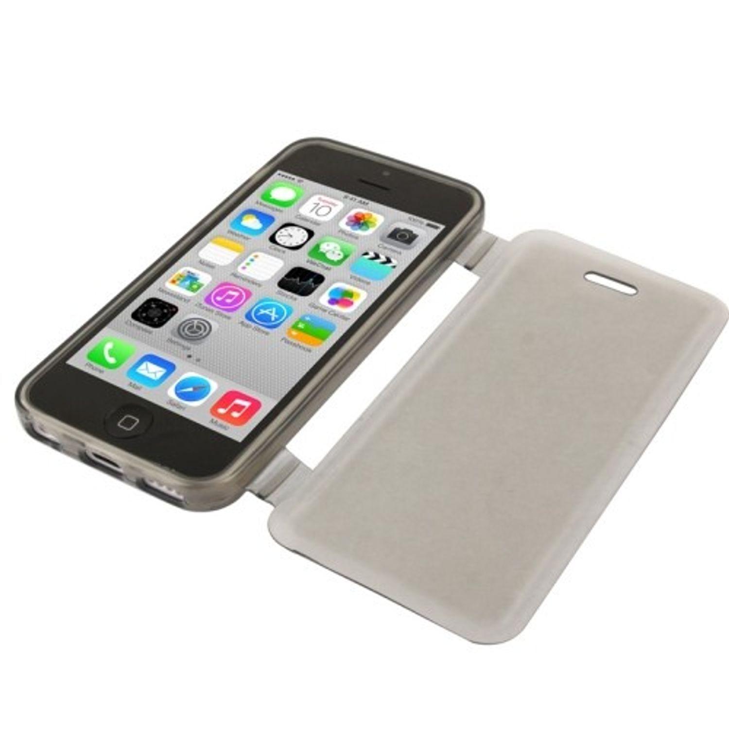 Apple, 5c, Backcover, DESIGN KÖNIG Grau Handyhülle, iPhone