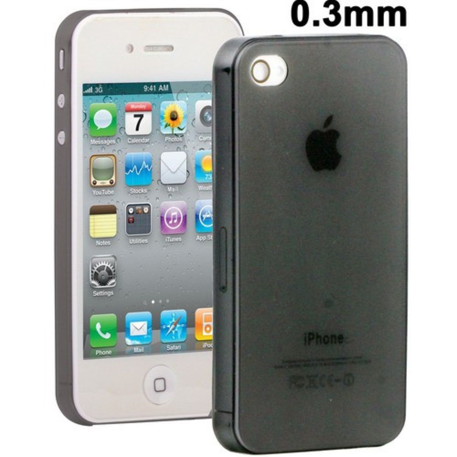 iPhone 4 Handyhülle, DESIGN 4s, Apple, KÖNIG Backcover, / Schwarz