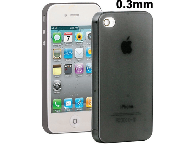 iPhone 4 Handyhülle, DESIGN 4s, Apple, KÖNIG Backcover, / Schwarz