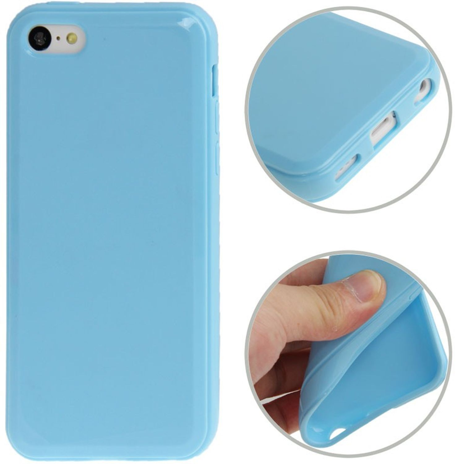 Blau 5c, Apple, DESIGN iPhone Handyhülle, KÖNIG Backcover,