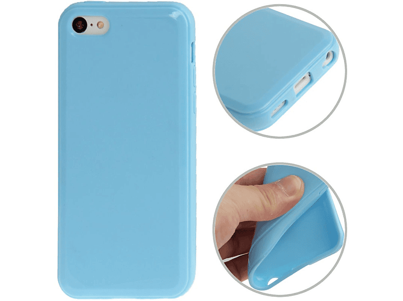 Blau 5c, Apple, DESIGN iPhone Handyhülle, KÖNIG Backcover,