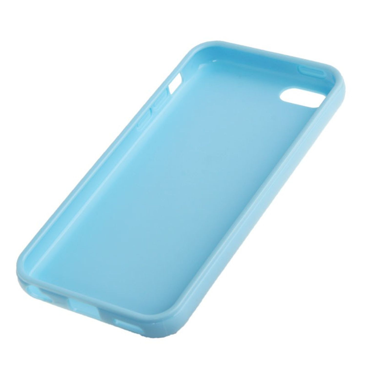 KÖNIG DESIGN Handyhülle, iPhone Backcover, Blau Apple, 5c