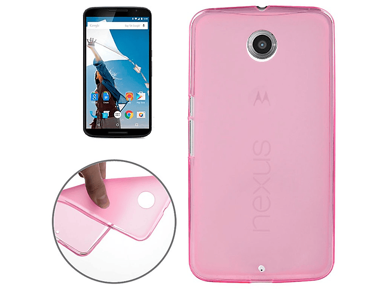 KÖNIG DESIGN Handyhülle, Backcover, Motorola, Google Nexus 6, Rosa