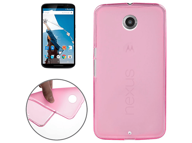 Rosa Google DESIGN KÖNIG Backcover, Nexus 6, Handyhülle, Motorola,