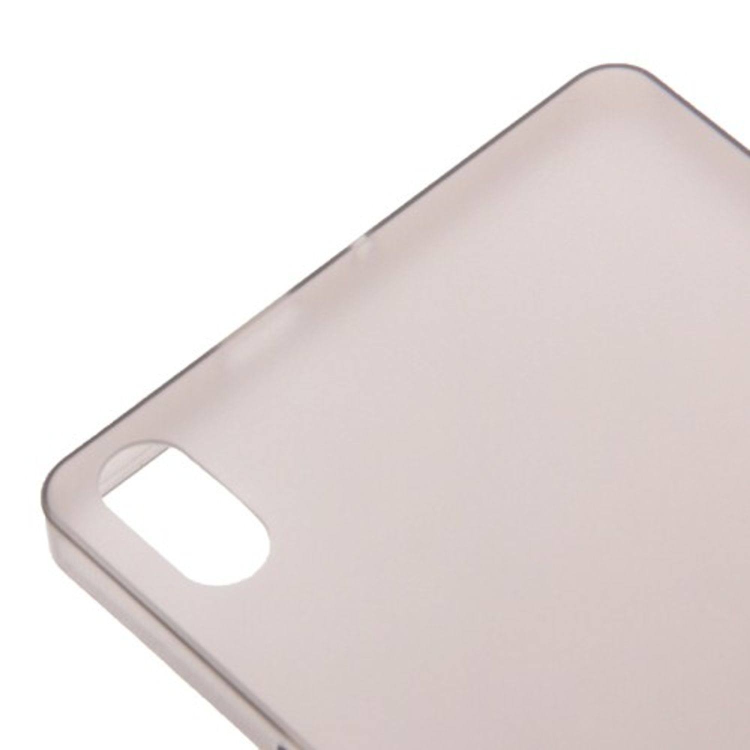 Graues Handycase, schlichtes Design. Das Case ist einfarbig, die Oberfläche ist glatt.