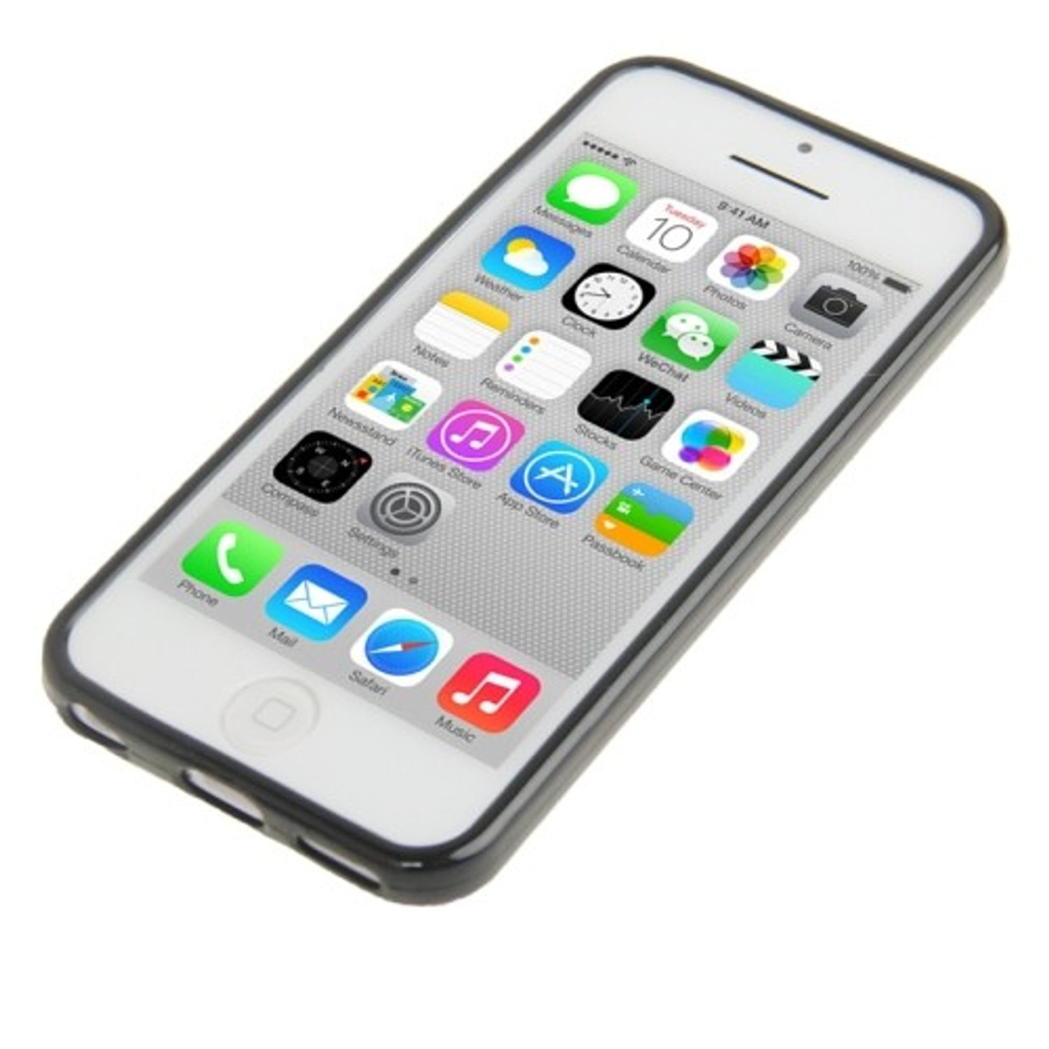 Apple, KÖNIG DESIGN Schwarz Backcover, iPhone Handyhülle, 5c,