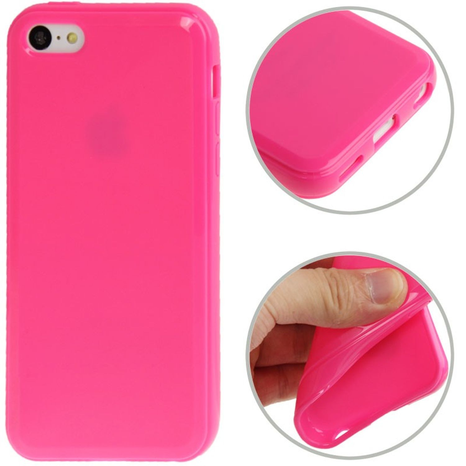 DESIGN Backcover, Handyhülle, Rosa Apple, KÖNIG iPhone 5c,